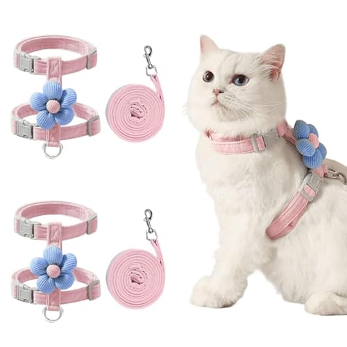 Qpets® Cat Harness with Leash, Cat Harness and Leash Set for Small Cats with Quick Release Buckle (S, 2Pack) Qpets® Cat Harness with Leash, Cat Harness and Leash Set for Small Cats with Quick Release Buckle (S, 2Pack)